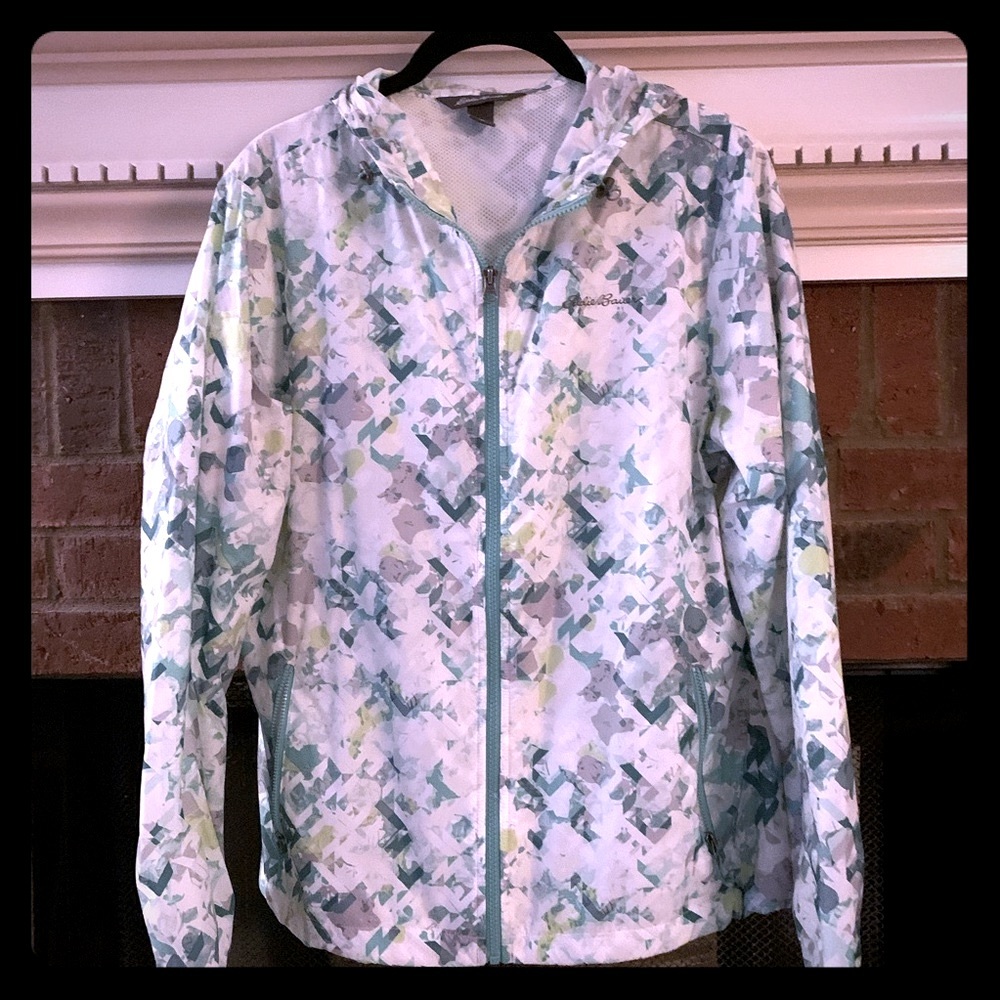 Eddie Bauer zip front windbreaker EUC